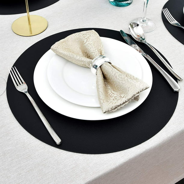 Round Linen Placemats Table Place Mats Kitchen Dinner Table Heat Pads